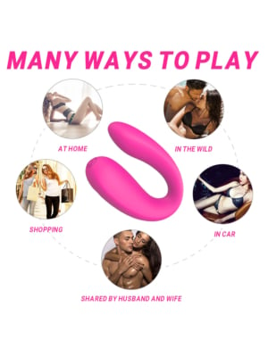 Couple Silicone Petal Vibrator Pink