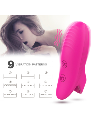 Vibrator pentru Deget Dory 9 Vibration Modes Silicon USB Pink