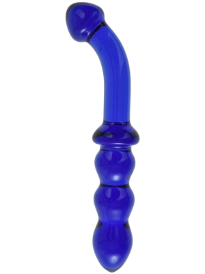 Γυάλινο Ομοίωμα Πέους G-Spot 18.5 cm, Μπλε