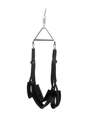 360 Degrees Rotation Sex Swing with Ceiling Metal Support - Black