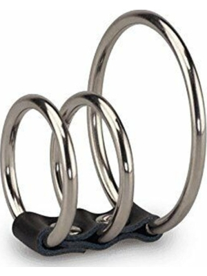 Bondage Triple Steel Erection Ring