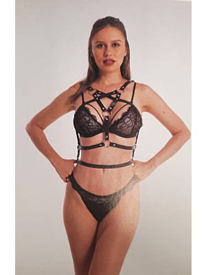 System Harness Sexy Top Piele Ecologica OS