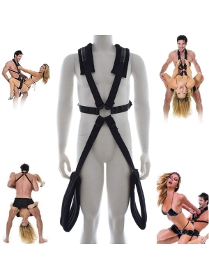 Soft Lining Body-to-Body Swing Sex Support System Black 