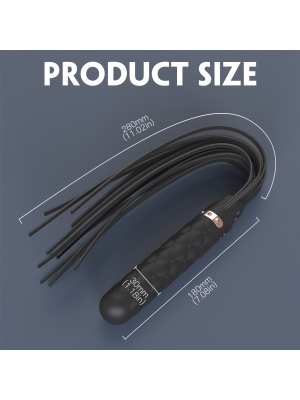 Vibrator & Whip Silay 9 Vibration Modes Silicone Black USB