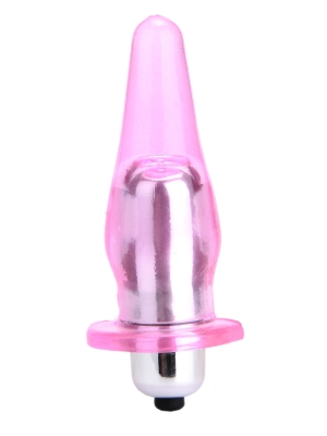 Anal Plug With Bullet Vibrator Pink 7cm