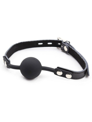Glamor Mouth Gag with Silicone Ball - Black