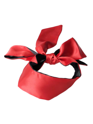 Multifunctional Satin Ribbon, Black/Red, 150 cm