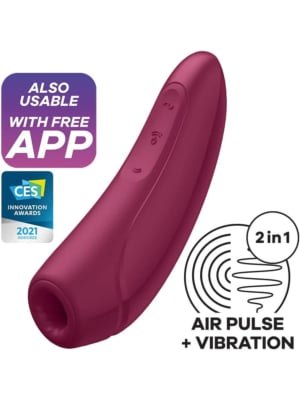 Curvy 1+ Rose Red - Air Pulse Stimulator and Vibration *Bulk