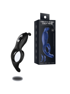 Vibrating Rabbit Cock Ring with Remote Control - Επαναφορτιζόμενο Δονούμενο Δαχτυλίδι Πέους