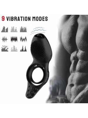 Powerful Tongue Vibrating Cock Ring (Remote Control) - Δονούμενο Δαχτυλίδι Πέους