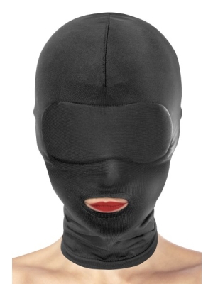 Open over the mouth fetish mask - black