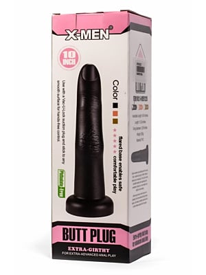 X-MEN 10.24" Extra Girthy Butt Plug Black