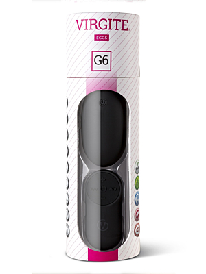 VIRGITE G6 RECHARGEABLE BLACK VIBRATING EGG