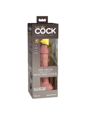6" Dual Density Silicone Cock  Light