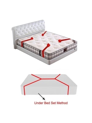 Bed And Foot Restraint Set For Bed Red