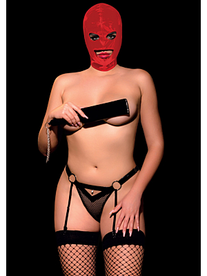 Latex Mask-Hood Red