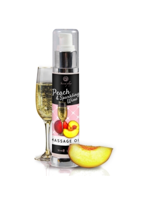 Λάδι για Ερωτικό Μασάζ Peach & Sparkling Wine Massage Oil 50 ml - Secret Play - Σεξουαλικό Gel
