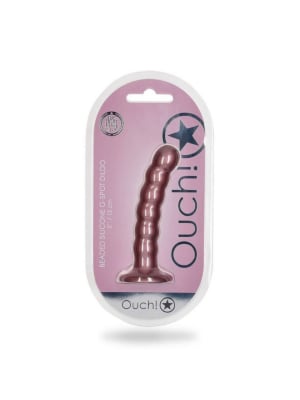 Beaded Silicone G-Spot Dildo Pink