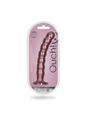 Beaded Silicone G-Spot Dildo 20.5cm Pink