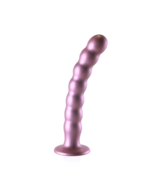 Beaded Silicone G-Spot Dildo 20.5cm Pink