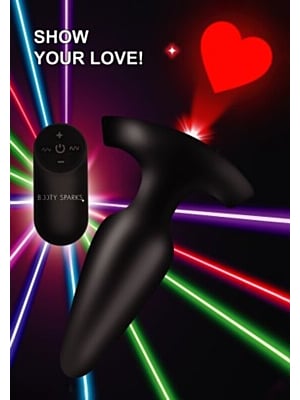 Laser Heart Small Anal Plug w/ Remote Control