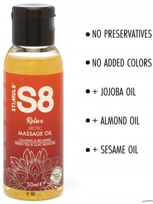 S8 Massage Oil Green Tea & Lilac Blossom 50ml
