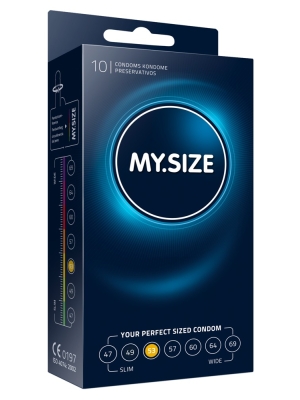 My Size 10 Pack Lubricated Condoms Transparent 53mm