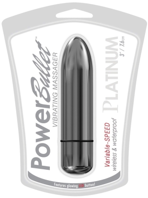 Δονητής Power Bullet μίνι BMS 7.6εκ. - Platinum Ασημί 