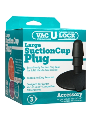 Vac-U-Lock Suction Cup Plug Black