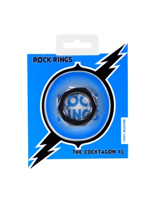 Δαχτυλίδι Πέους The Cocktagon Cock Ring XL Μαύρο - Rock Rings