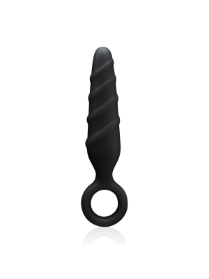 Nanma Dark Stallions Silicone Butt Plug Black 3.5in