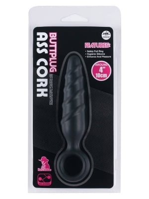 Nanma Dark Stallions Silicone Butt Plug Black 3.5in