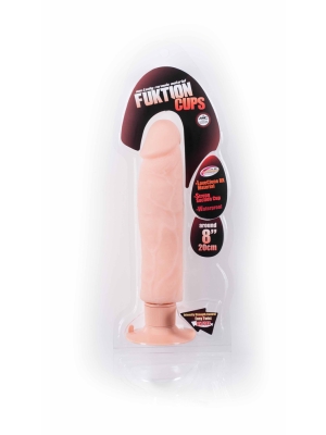 Nanma Fuktion Cups Multi Speed Penis Vibe W Suction Cup Flesh 8in