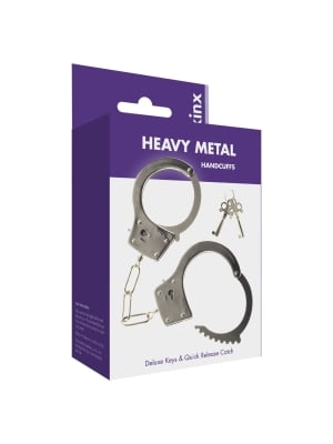 Kinx Heavy Metal Handcuffs Silver OS