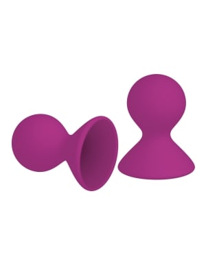 Kinx Dual Masseuse Silicone Nipple Suckers 2 Pack Purple OS