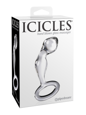 Pipedream Icicles No 46 Hand Blown Glass Massager Clear