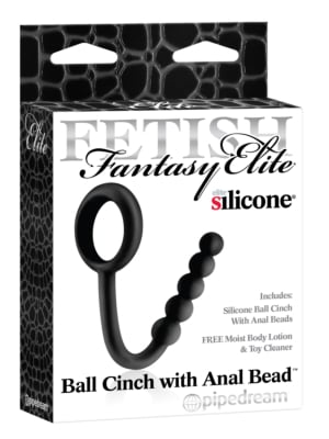 Pipedream Fetish Fantasy Elite Ball Cinch With Anal Bead Black