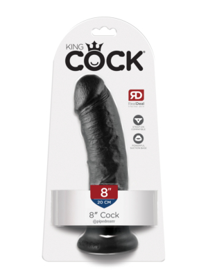 King Cock 8 Inch Dildo - Black