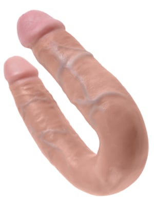 King Cock U-Shaped Double Trouble Flesh 13.5in