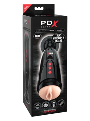 PDX PDX Elite Dirty Talk Starter Stroker Flesh