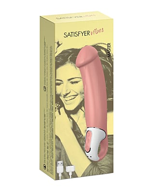 Δονητής με Ρεαλιστική όψη Satisfyer Vibes Master, μπέζ