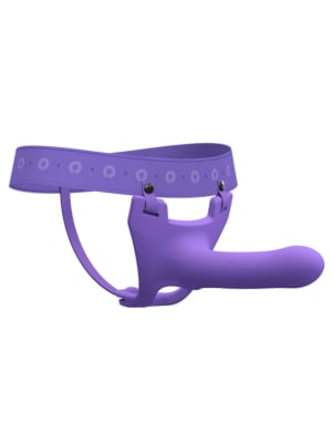 Perfect Fit Zoro Strap-On inc SM And LXL Waistbands Purple 5.5in