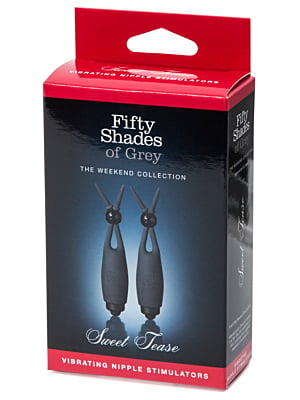 Sweet Tease Vibrating Nipple Clamps - Black