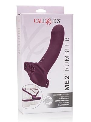 Μωβ Γυναικείο strap-on Σιλικόνης Me2 Rumbler - CalExotics