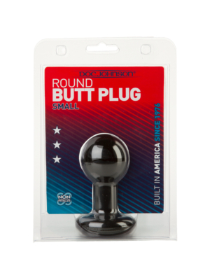 Round Butt Plug S Μαύρο