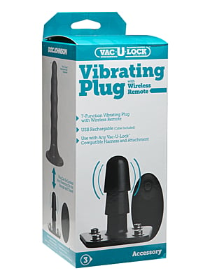 Vibrating Plug with Remote - Vac-U-Lock