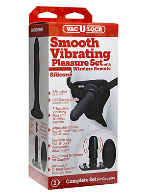 Smooth Vibrating Pleasure Set with Remote Control