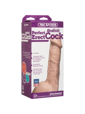Ομοίωμα Vac-U-Lock Perfect Erect Realistic Cock 18cm