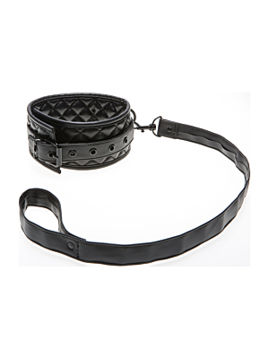 Quilted Collar with Leash