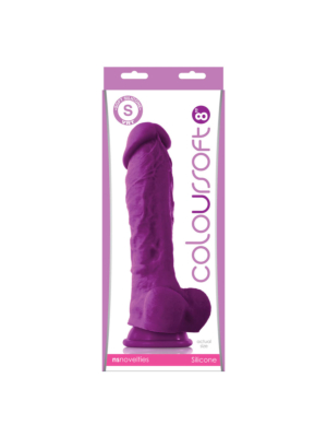 ColourSoft 8 inch Soft Dildo Purple